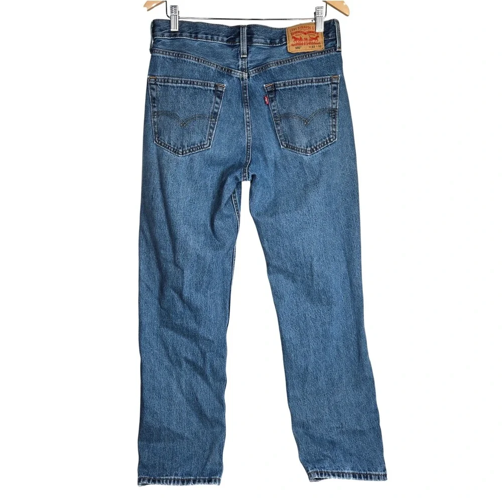 Levis 550 Relaxed Fit Tapered Leg Blue Denim Jeans Mens 32x32 Medium‎ Wash